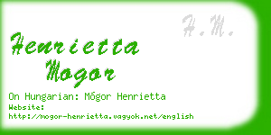 henrietta mogor business card
